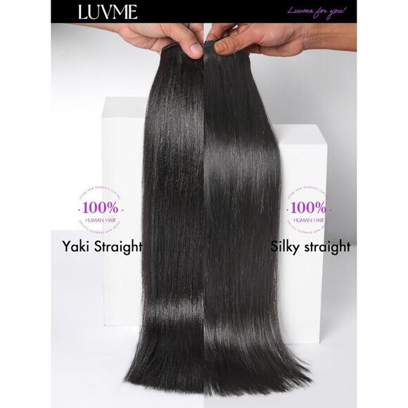 Clip in Hair Extensions Human Remy 16 Inch Black Seamless Soft Natural main image 6